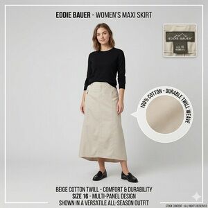 Eddie Bauer Women's Beige maxi skirt size 16